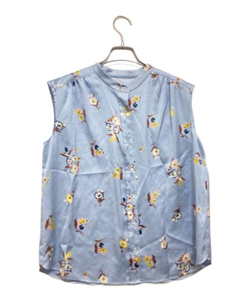 Loulou Willoughby（ルルウィルビー）Loulou Willoughby (ルルウィルビー) 総柄シャツ ブルー サイズ:Mの古着・服飾アイテム