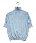 SEVEN TEN by MIHO KAWAHITOセブン テン バイ ミホ カワヒト）の古着「半袖ニット」｜ブルー