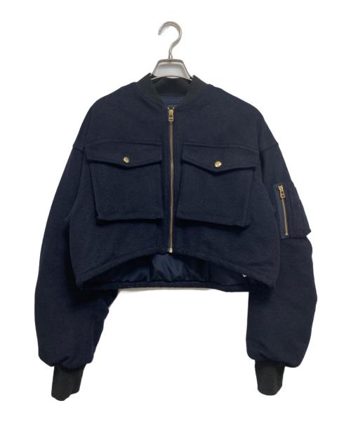 Spick and Span（スピック＆スパン）Spick and Span (スピックアンドスパン) ボリュームスリーブMA-1 ネイビー サイズ:記載なしの古着・服飾アイテム