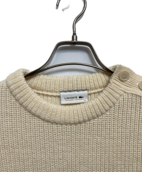 LACOSTE（ラコステ）LACOSTE (ラコステ) ニット ホワイト サイズ:2の古着・服飾アイテム