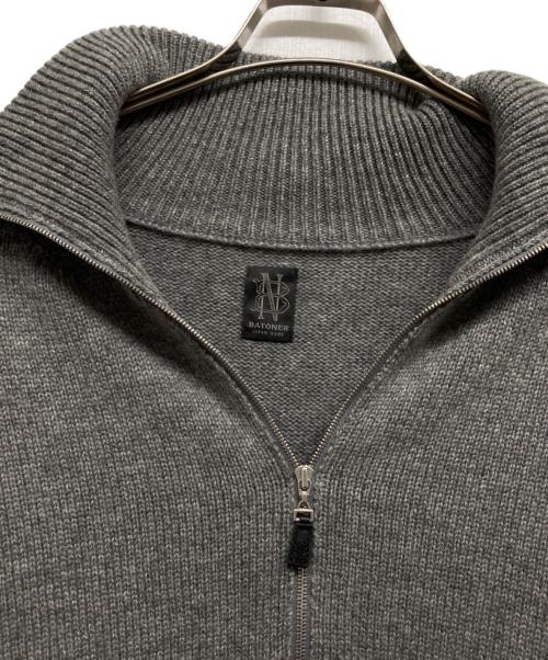 BATONER（バトナ―）BATONER (バトナ―) カシミヤジップニット グレー サイズ:3の古着・服飾アイテム