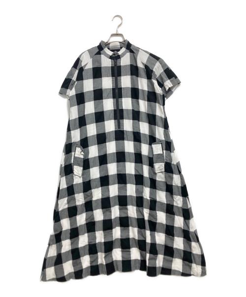 Y's（ワイズ）Y's (ワイズ) チェックシャツワンピース ホワイト サイズ:2の古着・服飾アイテム
