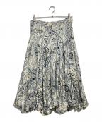 Y'sワイズ）の古着「総柄スカート」｜ホワイト