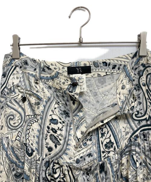 Y's（ワイズ）Y's (ワイズ) 総柄スカート ホワイト サイズ:2の古着・服飾アイテム
