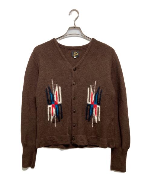 Needles（ニードルズ）Needles (ニードルズ) V NECK CARDIGAN CHIMAYO ブラウン サイズ:Sの古着・服飾アイテム