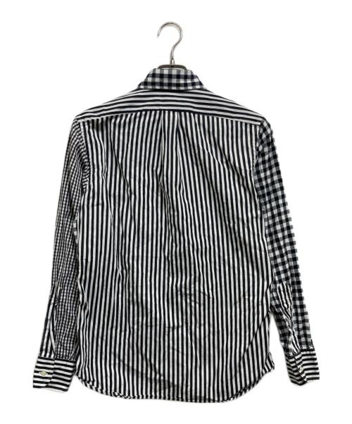INDIVIDUALIZED SHIRTS（インディビジュアライズドシャツ）INDIVIDUALIZED SHIRTS (インディビジュアライズドシャツ) ストライプシャツ ブラック サイズ:15 32の古着・服飾アイテム