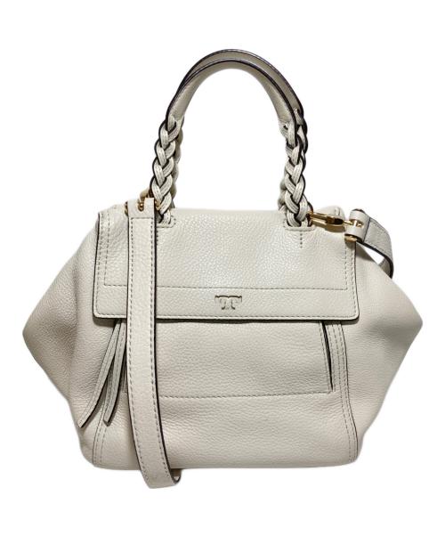 TORY BURCH（トリーバーチ）TORY BURCH (トリーバーチ) ハーフムーンスモールサッチェルバッグ アイボリーの古着・服飾アイテム