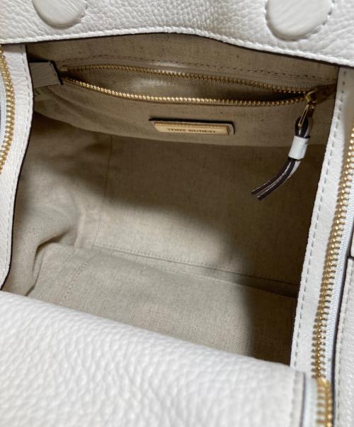 TORY BURCH（トリーバーチ）TORY BURCH (トリーバーチ) ハーフムーンスモールサッチェルバッグ アイボリーの古着・服飾アイテム