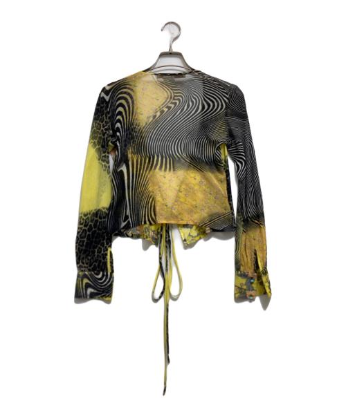 ROBERTO CAVALLI（ロベルトカヴァリ）ROBERTO CAVALLI (ロベルトカヴァリ) パワーネットカーディガン イエロー サイズ:38の古着・服飾アイテム