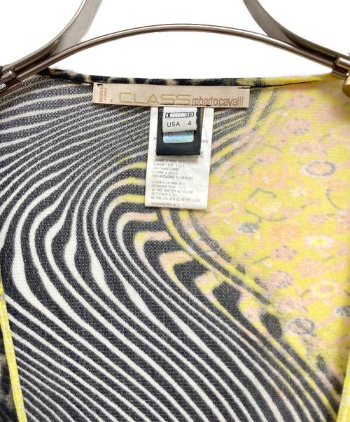 ROBERTO CAVALLI（ロベルトカヴァリ）ROBERTO CAVALLI (ロベルトカヴァリ) パワーネットカーディガン イエロー サイズ:38の古着・服飾アイテム