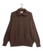 INIS MEAIN×BARNEYS NEWYORKイニシュマン×バーニーズ・ニューヨーク）の古着「ハーフジップアルパカニット」｜ブラウン
