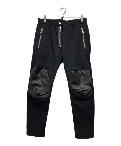 DSQUARED2（ディースクエアード）DSQUARED2 (ディースクエアード) ラムレザー切替ジップスラックス ブラック サイズ:46の古着・服飾アイテム