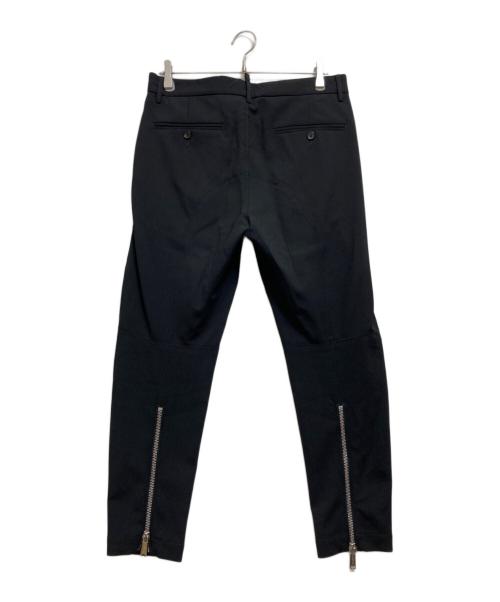 DSQUARED2（ディースクエアード）DSQUARED2 (ディースクエアード) ラムレザー切替ジップスラックス ブラック サイズ:46の古着・服飾アイテム