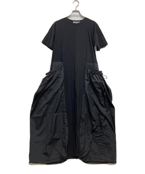 UN3D.（アンスリード）UN3D. (アンスリード) サイドギャザーポケットワンピース ブラック サイズ:36の古着・服飾アイテム
