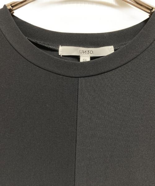 UN3D.（アンスリード）UN3D. (アンスリード) サイドギャザーポケットワンピース ブラック サイズ:36の古着・服飾アイテム