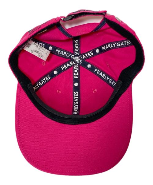PEARLY GATES（パーリーゲイツ）PEARLY GATES (パーリーゲイツ) ロゴキャップ ピンクの古着・服飾アイテム
