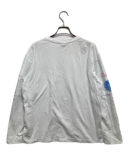 GANNI（ガニー）Ganni (ガニー) キャットデザインロングカットソー ホワイト サイズ:Mの古着・服飾アイテム