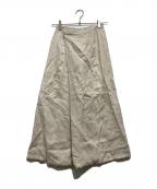 evam evaエヴァムエヴァ）の古着「リネンスカート」｜ベージュ