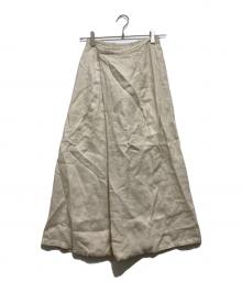 evam eva（エヴァムエヴァ）の古着「リネンスカート」｜ベージュ