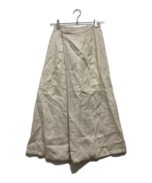 evam eva（エヴァムエヴァ）evam eva (エヴァムエヴァ) リネンスカート ベージュ サイズ:2の古着・服飾アイテム