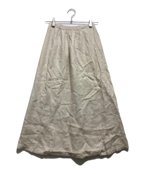 evam eva（エヴァムエヴァ）evam eva (エヴァムエヴァ) リネンスカート ベージュ サイズ:2の古着・服飾アイテム