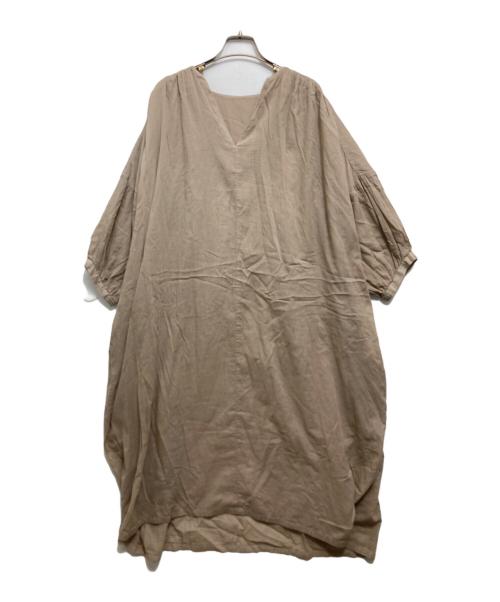 evam eva（エヴァムエヴァ）evam eva (エヴァムエヴァ) cotton voile OP ベージュ サイズ:-の古着・服飾アイテム