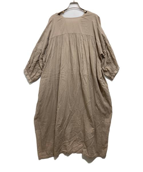 evam eva（エヴァムエヴァ）evam eva (エヴァムエヴァ) cotton voile OP ベージュ サイズ:-の古着・服飾アイテム