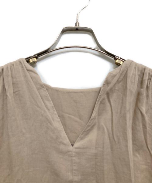 evam eva（エヴァムエヴァ）evam eva (エヴァムエヴァ) cotton voile OP ベージュ サイズ:-の古着・服飾アイテム