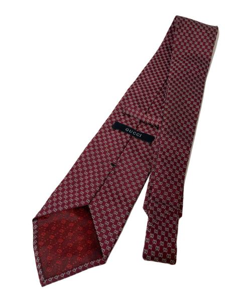 GUCCI（グッチ）GUCCI (グッチ) GG柄ネクタイ レッド サイズ:記載なしの古着・服飾アイテム