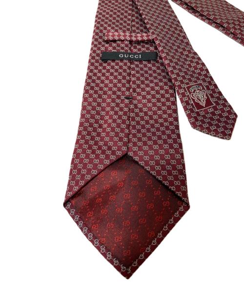 GUCCI（グッチ）GUCCI (グッチ) GG柄ネクタイ レッド サイズ:記載なしの古着・服飾アイテム