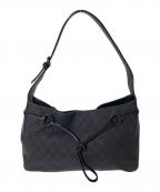 GUCCIグッチ）の古着「ホースビットスエードワンショルダーバッグ」｜ブラック