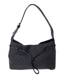 GUCCI（グッチ）の古着「ホースビットスエードワンショルダーバッグ」｜ブラック