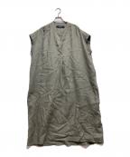 JOURNAL STANDARDジャーナルスタンダード）の古着「リネンノースリーブワンピース」｜カーキ