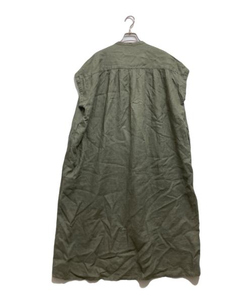 JOURNAL STANDARD（ジャーナルスタンダード）JOURNAL STANDARD (ジャーナルスタンダード) リネンノースリーブワンピース カーキ サイズ:Fの古着・服飾アイテム