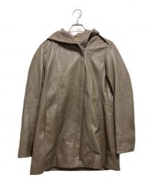 JEAN LOUIS SCHERRER（ジャンルイ シェレル）の古着「ラムレザーコート」｜ベージュ