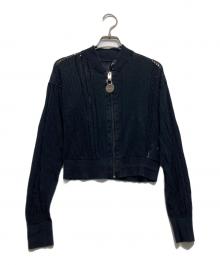 DIESEL（ディーゼル）の古着「ショート丈ジャケット」｜ブラック