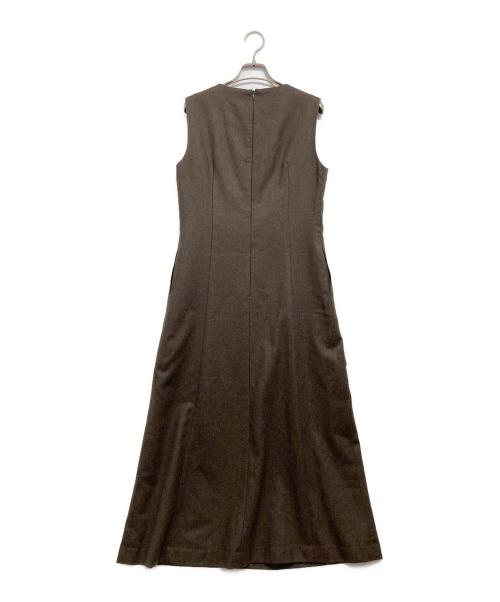 MARGARET HOWELL（マーガレットハウエル）MARGARET HOWELL (マーガレットハウエル) ノースリーブウールワンピース ブラウン サイズ:Mの古着・服飾アイテム