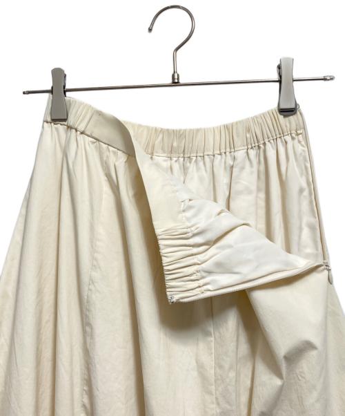 allureville（アルアバイル）allureville (アルアバイル) バイアスギャザー切替スカート ベージュ サイズ:1の古着・服飾アイテム