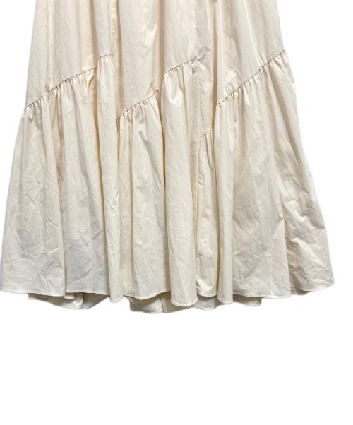 allureville（アルアバイル）allureville (アルアバイル) バイアスギャザー切替スカート ベージュ サイズ:1の古着・服飾アイテム