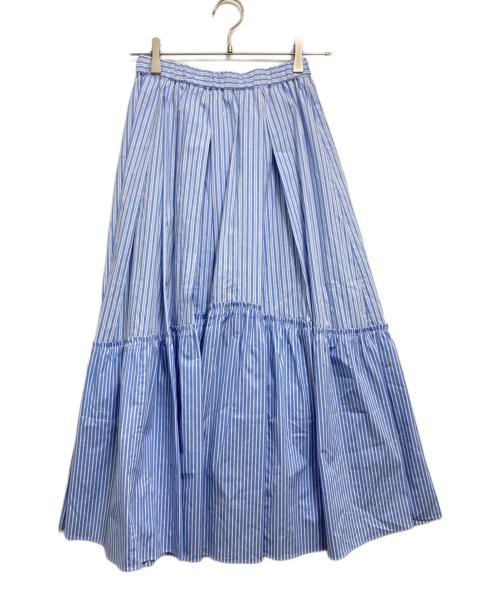 Diagram（ダイアグラム）Diagram (ダイアグラム) ストライプロングスカート グレースコンチネンタル スカイブルー サイズ:36の古着・服飾アイテム