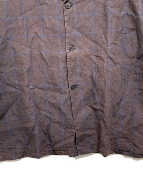 FLIPTS&DOBBELS（フィリップスダブルス）flipts＆dobbels (フィリップスダブルス) リネン半袖シャツ ブラウン サイズ:2の古着・服飾アイテム