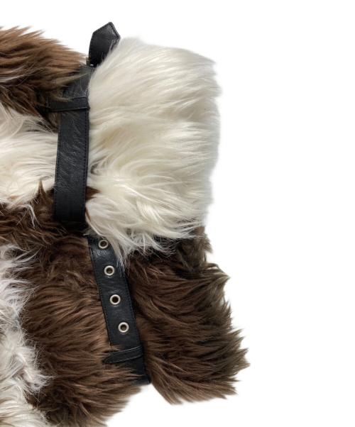 GYDA（ジェイダ）GYDA (ジェイダ) フェイクファー切替ライダースジャケット ブラウン サイズ:Fの古着・服飾アイテム