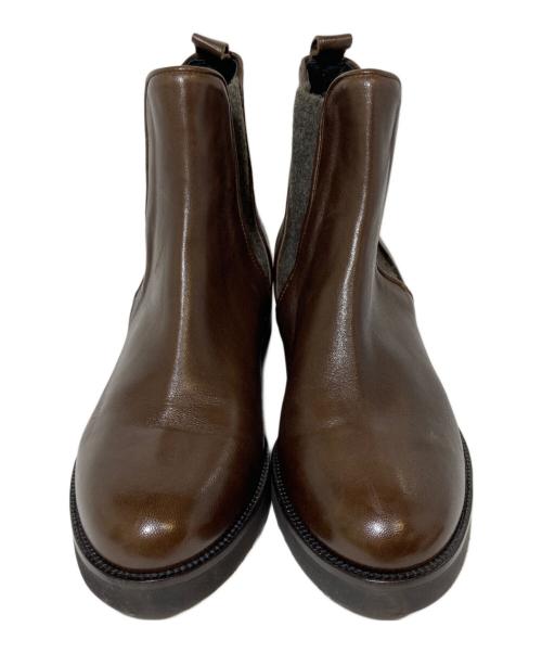 luca grossi（ルカグロッシ）Luca Grossi (ルカグロッシ) サイドゴアブーツ ベージュ サイズ:37の古着・服飾アイテム