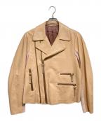 PAUL SMITHポールスミス）の古着「ラムレザーダブルライダースジャケット」｜ピンク