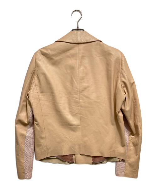 PAUL SMITH（ポールスミス）Paul Smith (ポールスミス) ラムレザーダブルライダースジャケット ピンク サイズ:Lの古着・服飾アイテム