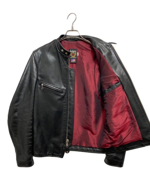 Schott（ショット）Schott (ショット) シングルレザーライダースジャケット ブラック サイズ:34の古着・服飾アイテム