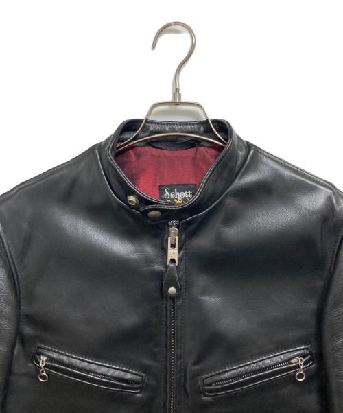 Schott（ショット）Schott (ショット) シングルレザーライダースジャケット ブラック サイズ:34の古着・服飾アイテム