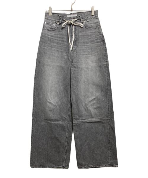 LE CIEL BLEU（ルシェルブルー）LE CIEL BLEU (ルシェルブルー) ドローストリングバギージーンズ グレー サイズ:38の古着・服飾アイテム