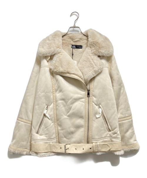 ZARA（ザラ）ZARA (ザラ) フェイクムートンジャケット ベージュ サイズ:Mの古着・服飾アイテム