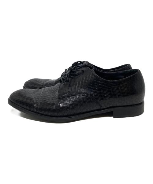 GIORGIO ARMANI（ジョルジョアルマーニ）GIORGIO ARMANI (ジョルジョアルマーニ) レザーシューズ ブラック サイズ:6の古着・服飾アイテム
